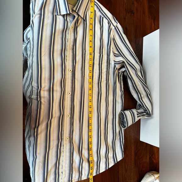 Tommy Bahama Shirt Mens Size L Blue Striped Button Up Causal  Long  Sleeves - Picture 6 of 8